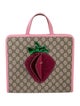 Gucci Girls' GG Supreme Strawberry Handle Bag