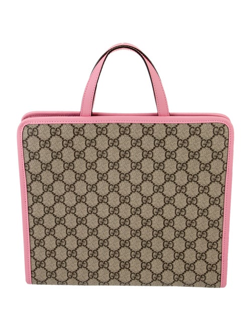 Gucci Girls' GG Supreme Strawberry Handle Bag