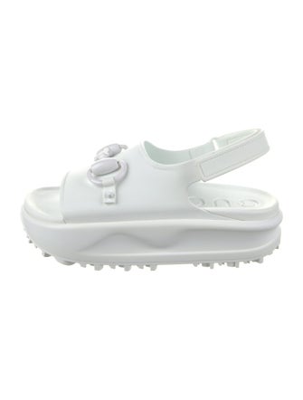 Gucci Rubber Slingback Sandals