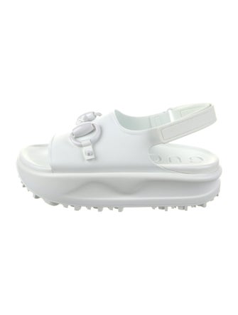 Gucci Rubber Slingback Sandals