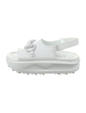 Gucci Rubber Slingback Sandals
