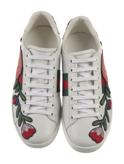 Gucci Web Accent Leather Sneakers