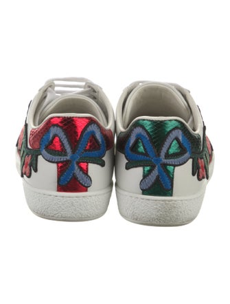 Gucci Web Accent Leather Sneakers