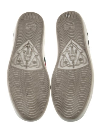 Gucci Web Accent Leather Sneakers