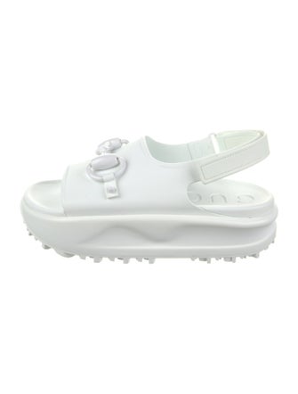 Gucci Rubber Slingback Sandals