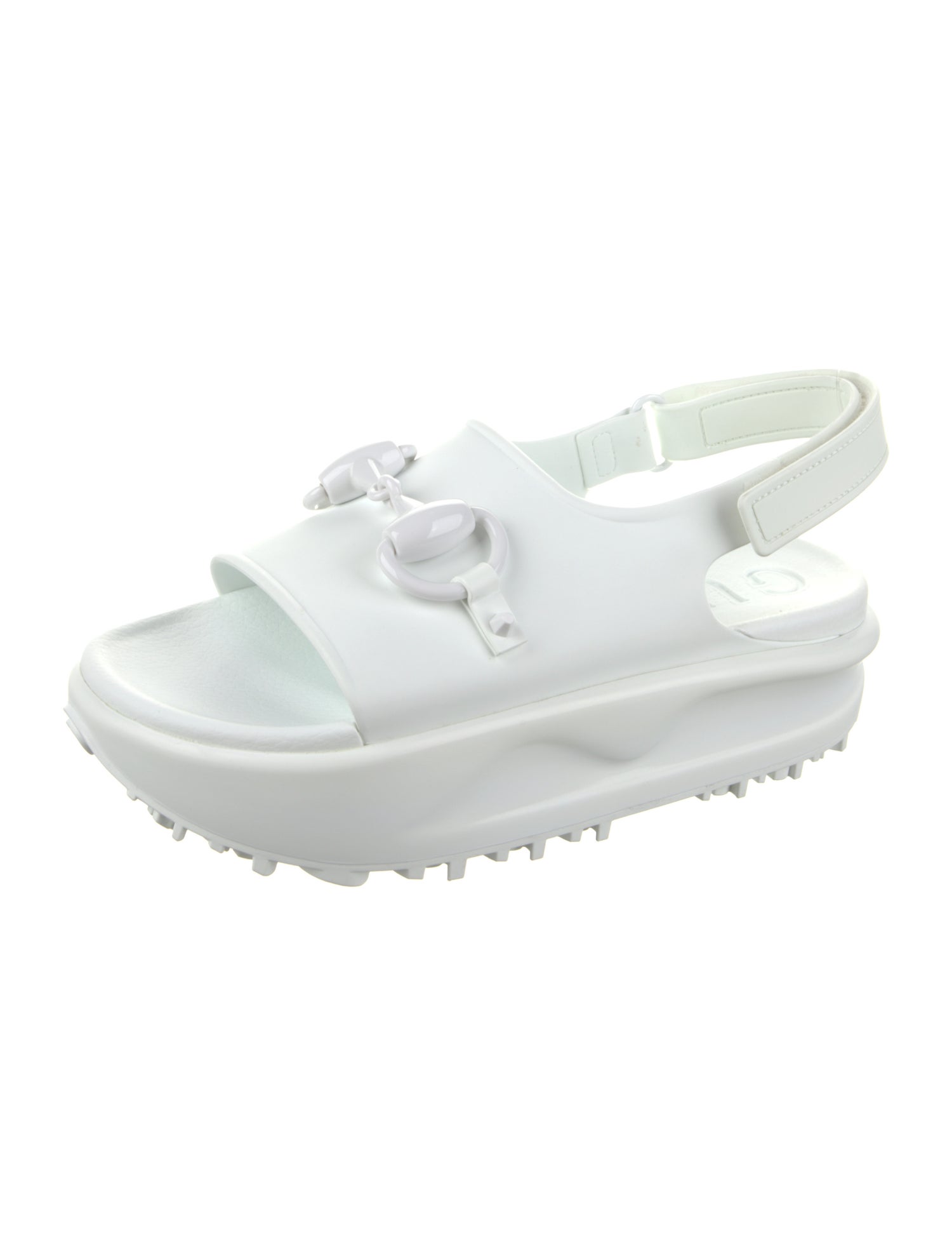 Gucci Rubber Slingback Sandals