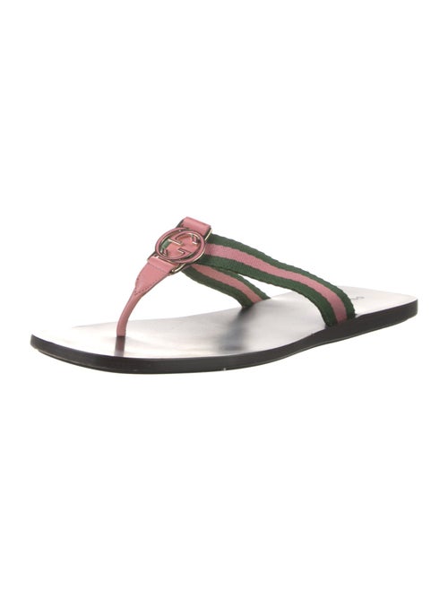 Gucci Interlocking G Logo Canvas Slides