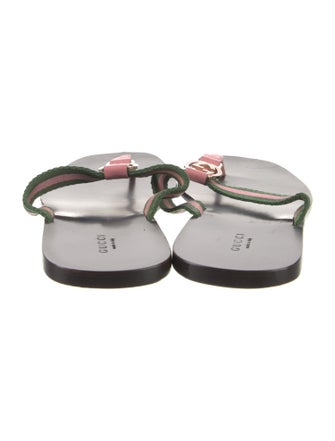 Gucci Interlocking G Logo Canvas Slides