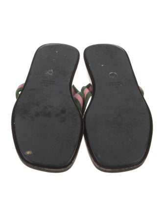 Gucci Interlocking G Logo Canvas Slides