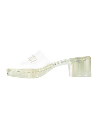 Gucci Rubber Graphic Print Slides w/ Tags