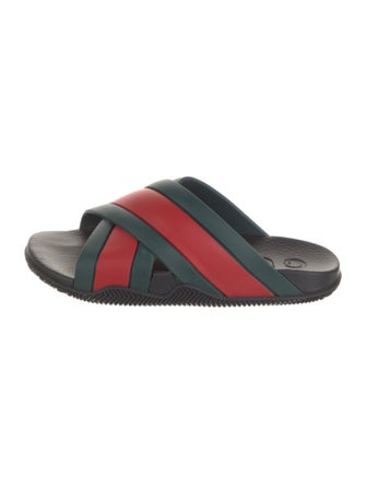 Gucci Web Accent Rubber Slides