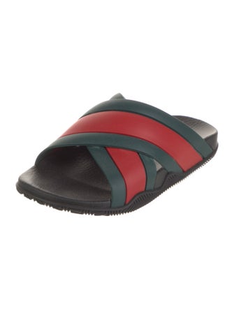 Gucci Web Accent Rubber Slides