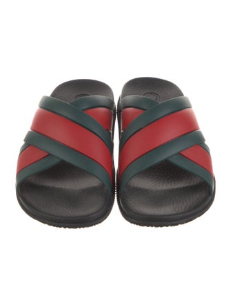 Gucci Web Accent Rubber Slides