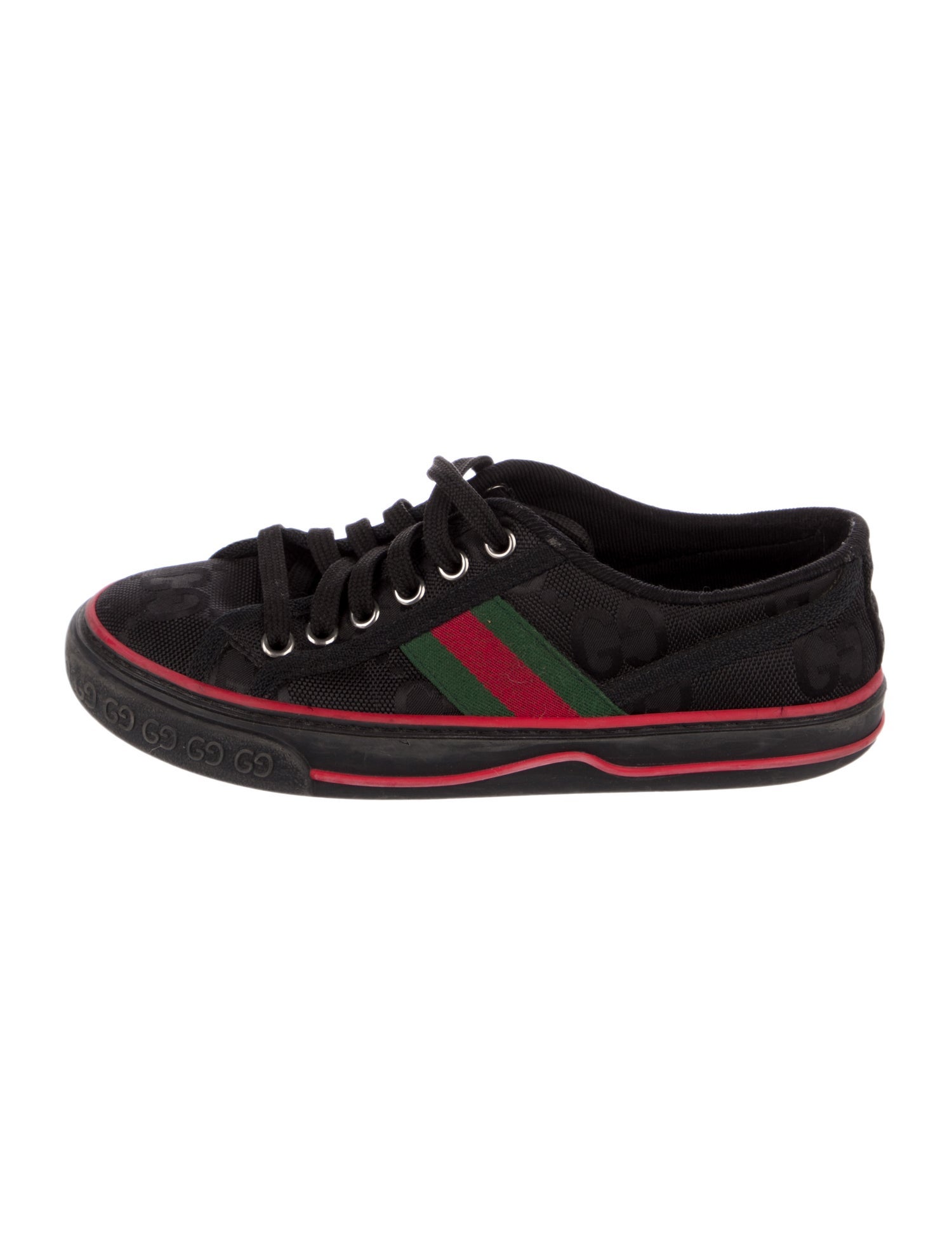Gucci Web Accent Striped Sneakers