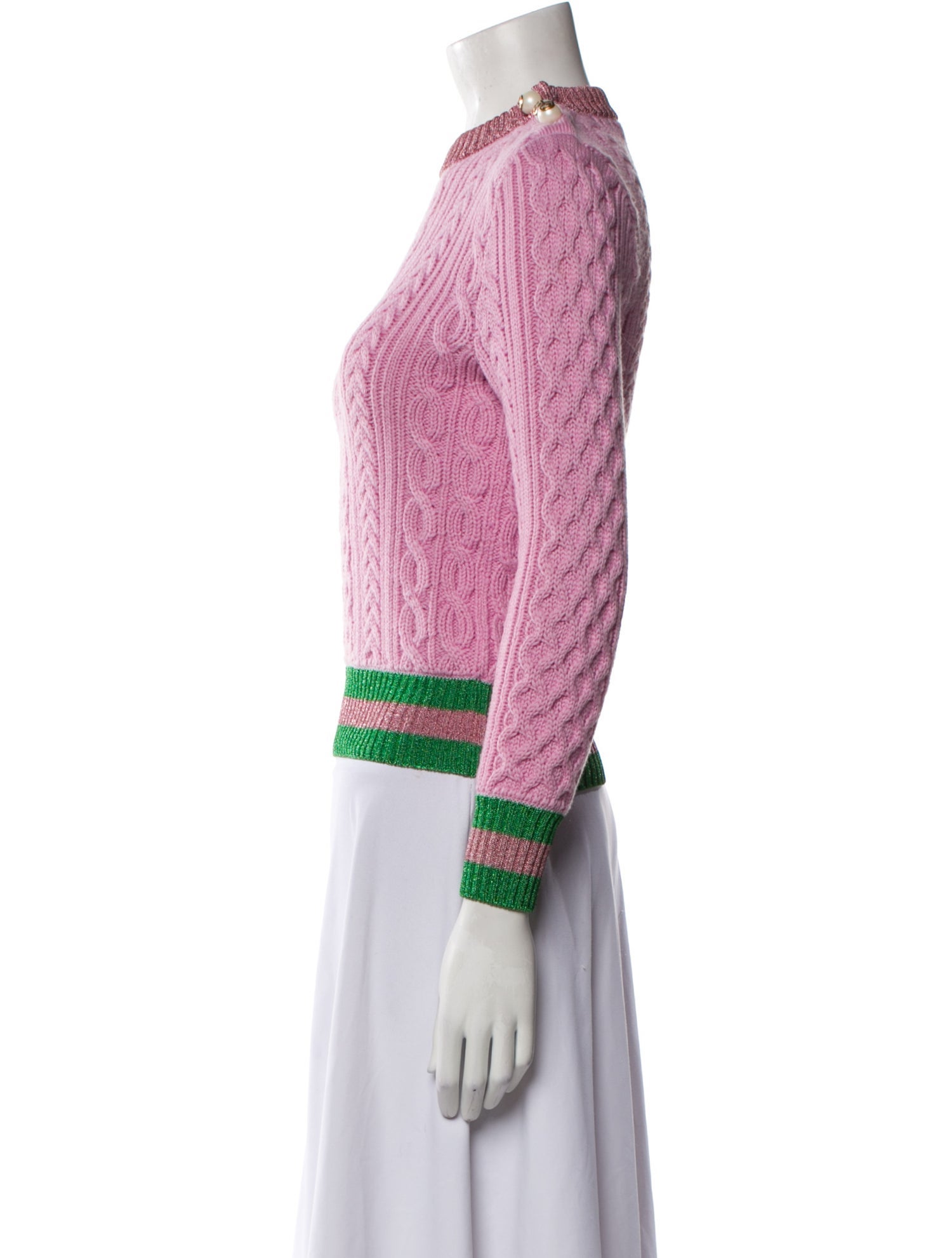 Gucci Wool Colorblock Pattern Sweater
