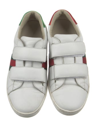 Gucci Web Accent Leather Sneakers