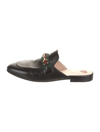 Gucci Web Accent Leather Mules