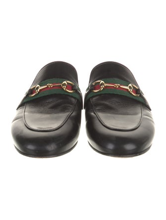 Gucci Web Accent Leather Mules