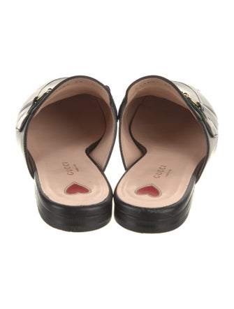 Gucci Web Accent Leather Mules