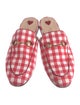 Gucci Horsebit Accent Plaid Print Mules