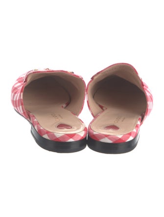 Gucci Horsebit Accent Plaid Print Mules