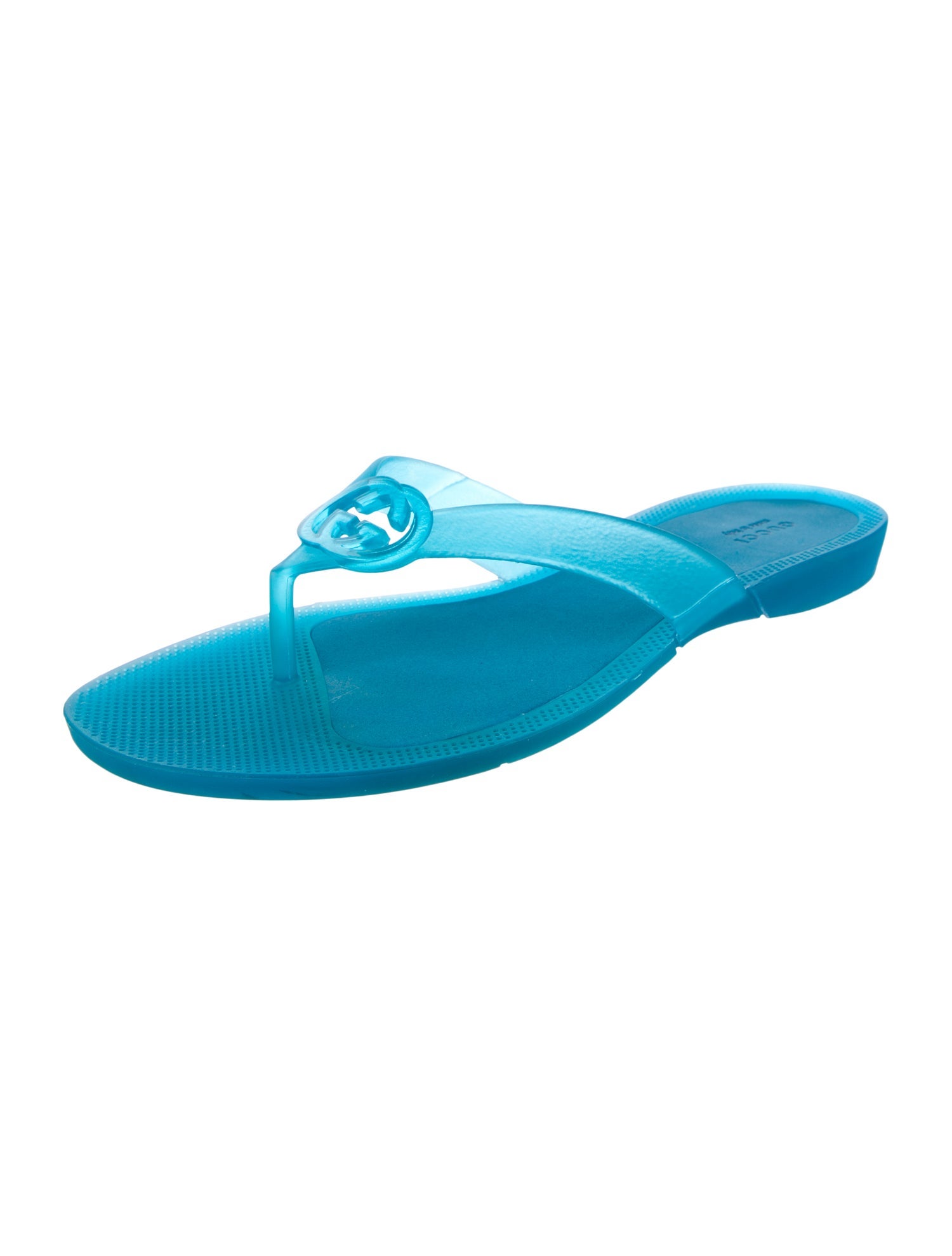 Gucci Interlocking G Logo Rubber Flip Flops