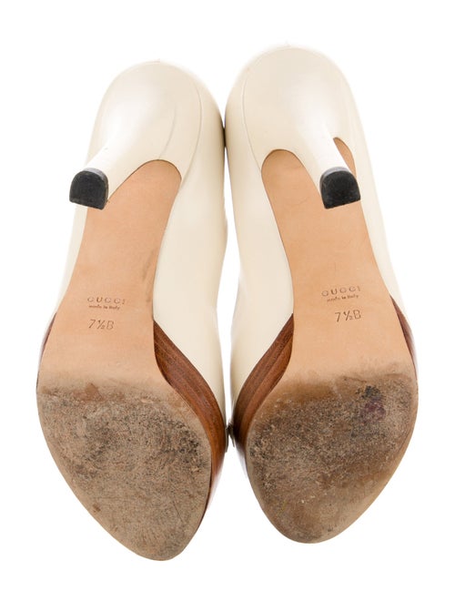 Gucci Horsebit Accent Leather Slingback Sandals