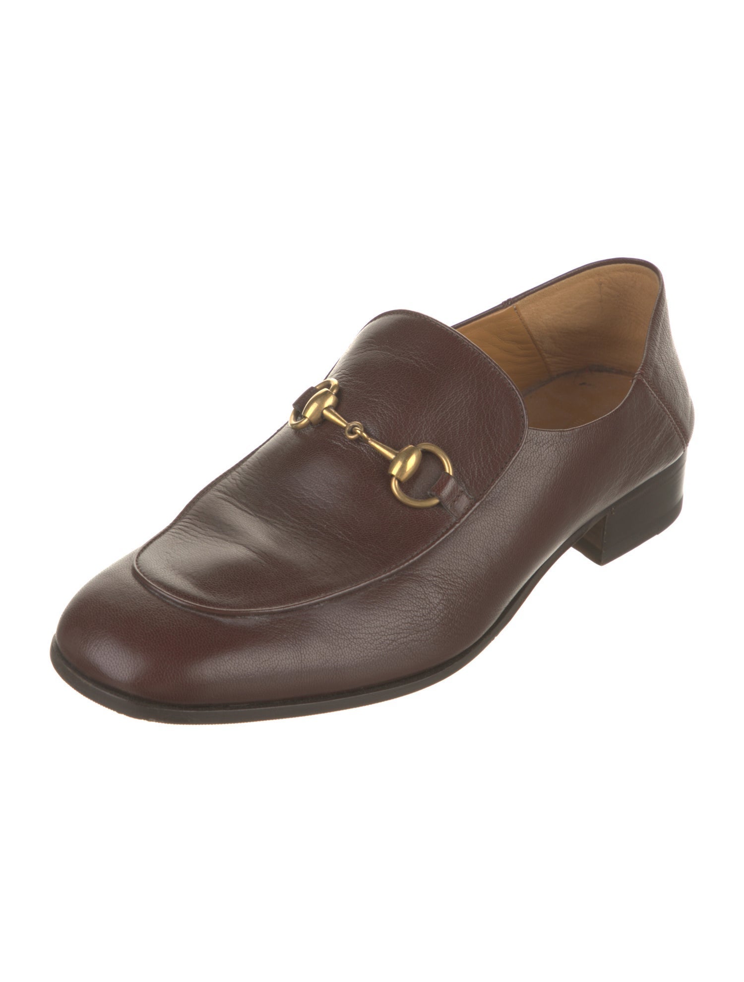 Gucci Horsebit Accent Leather Dress Loafers