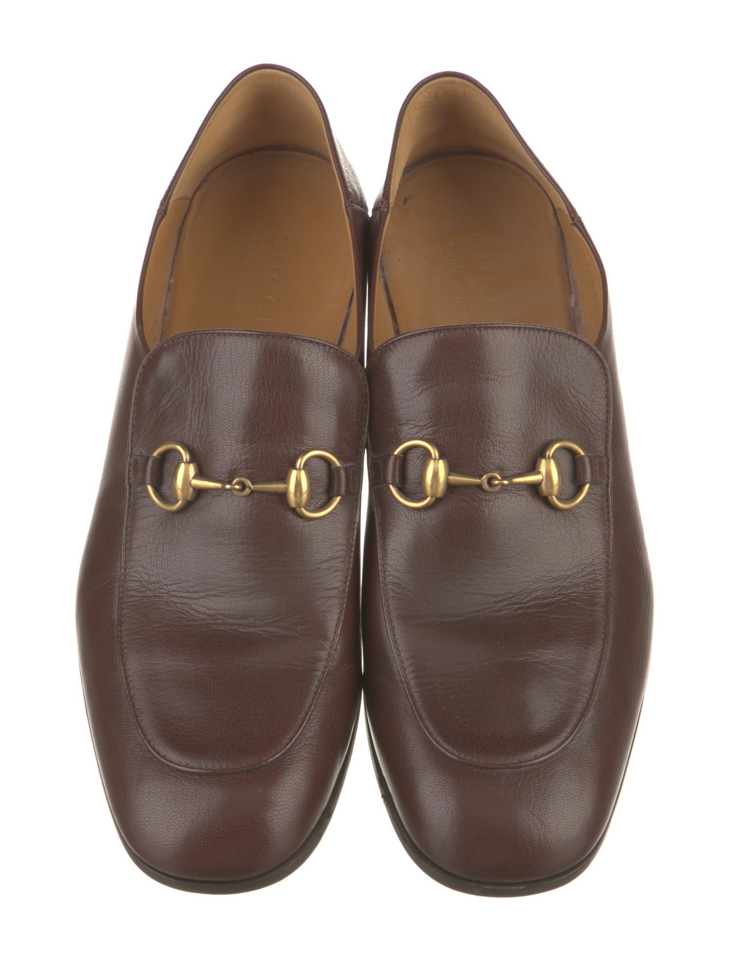 Gucci Horsebit Accent Leather Dress Loafers
