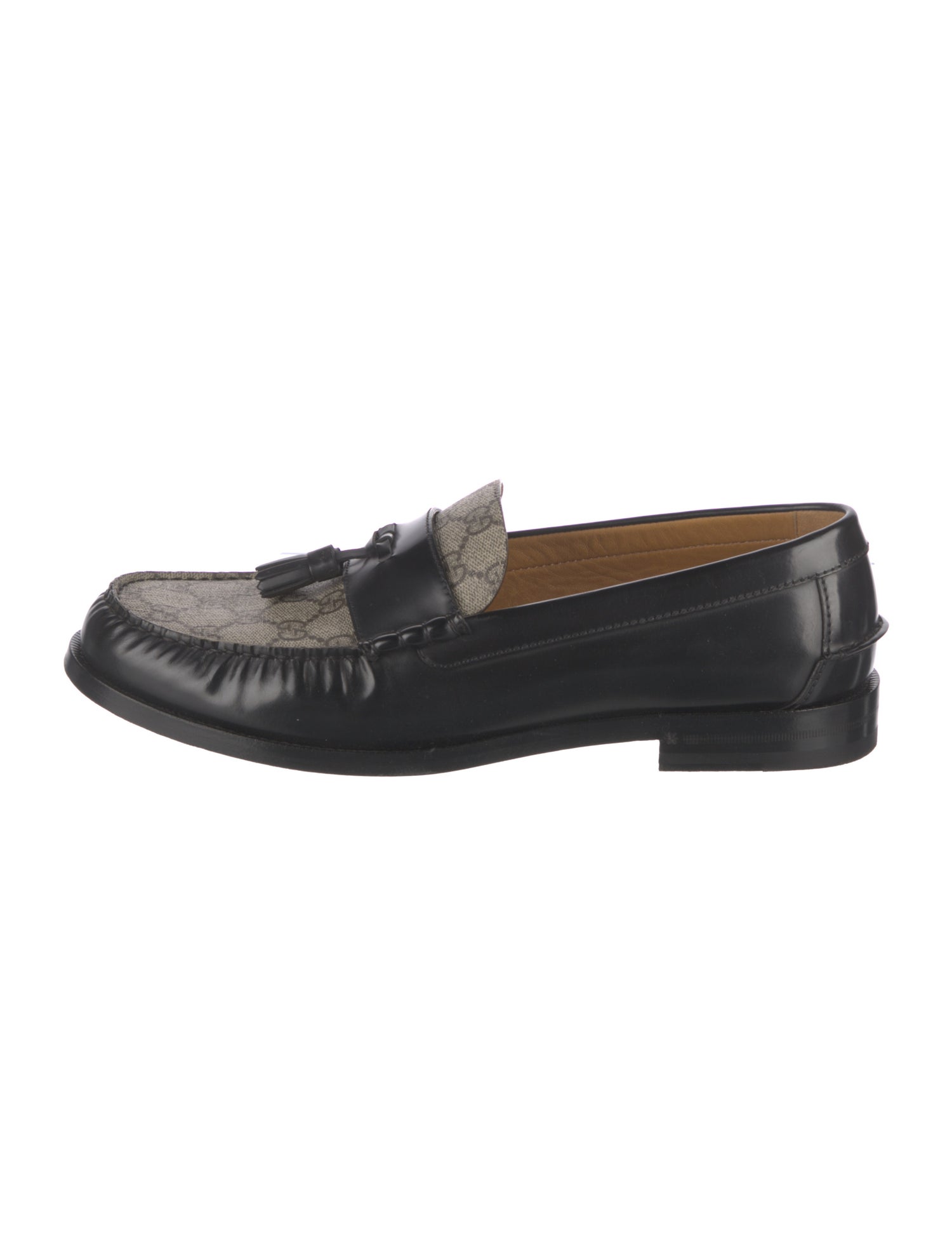 Gucci GG Supreme Leather Dress Loafers