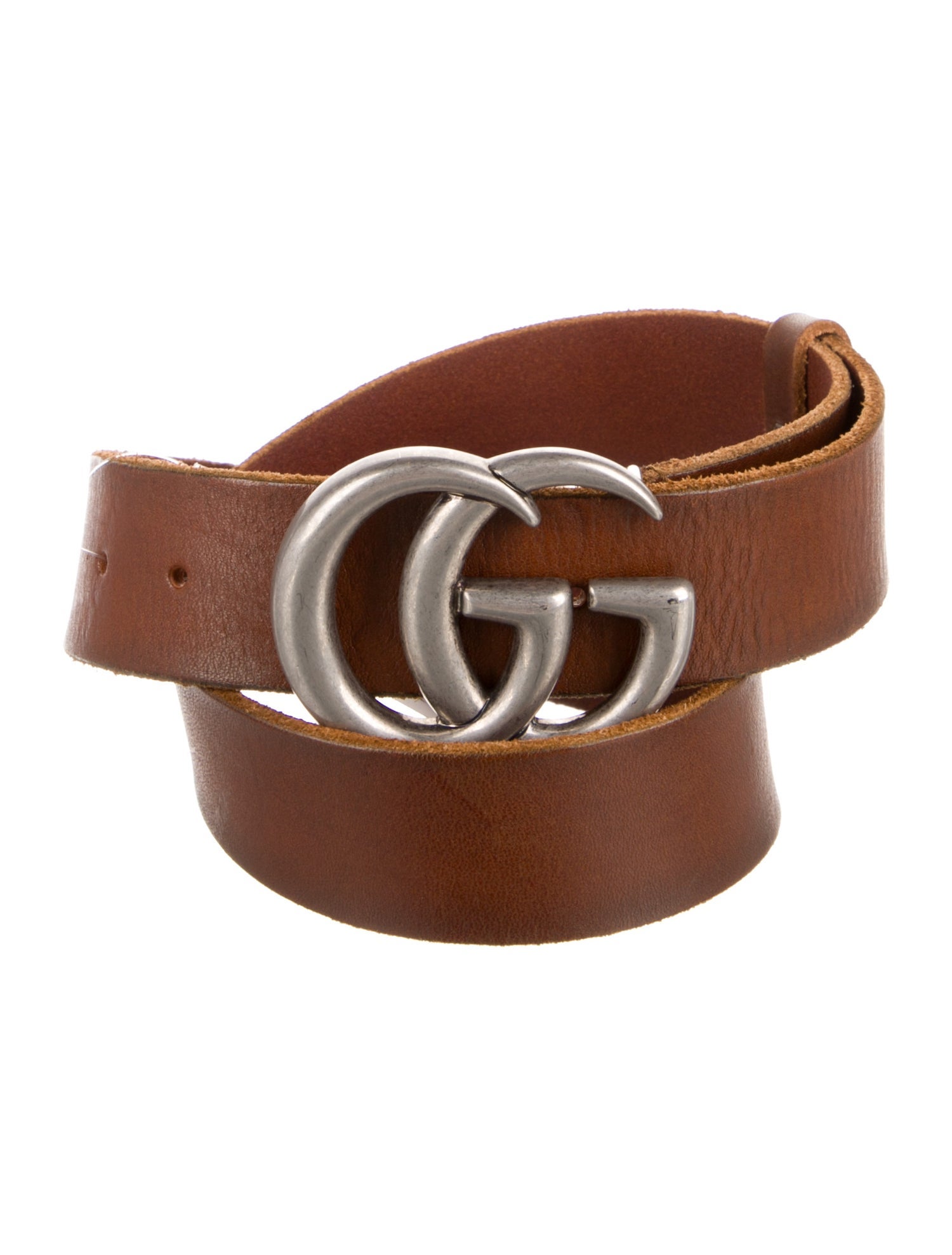 Gucci Double G Logo Leather Belt