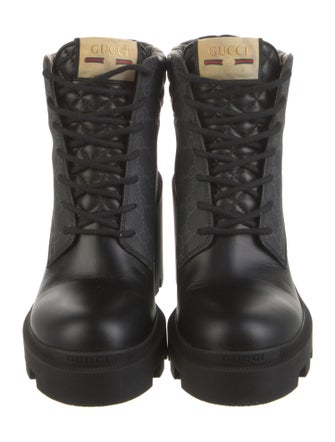 Gucci GG Supreme Combat Boots