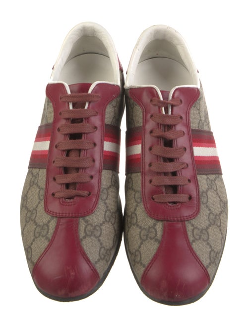 Gucci GG Supreme Leather Trim Embellishment Sneakers