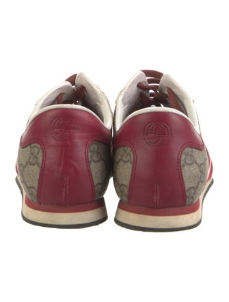Gucci GG Supreme Leather Trim Embellishment Sneakers