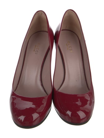 Gucci GG Signature Patent Leather Pumps