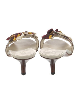 Gucci GG Canvas Leather Slides