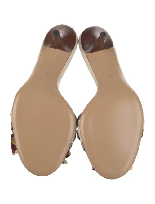 Gucci GG Canvas Leather Slides