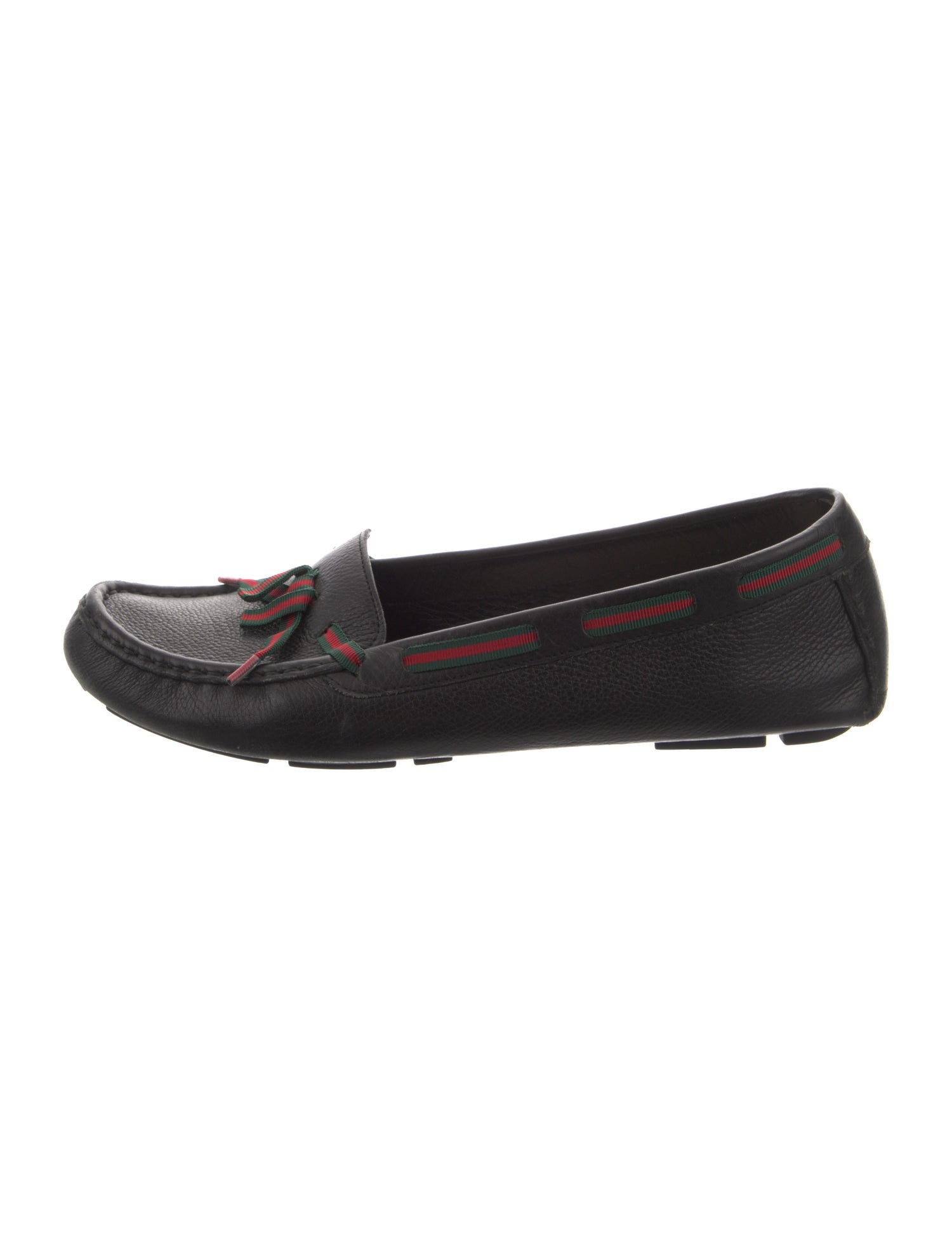 Gucci Vintage Web Accent Loafers