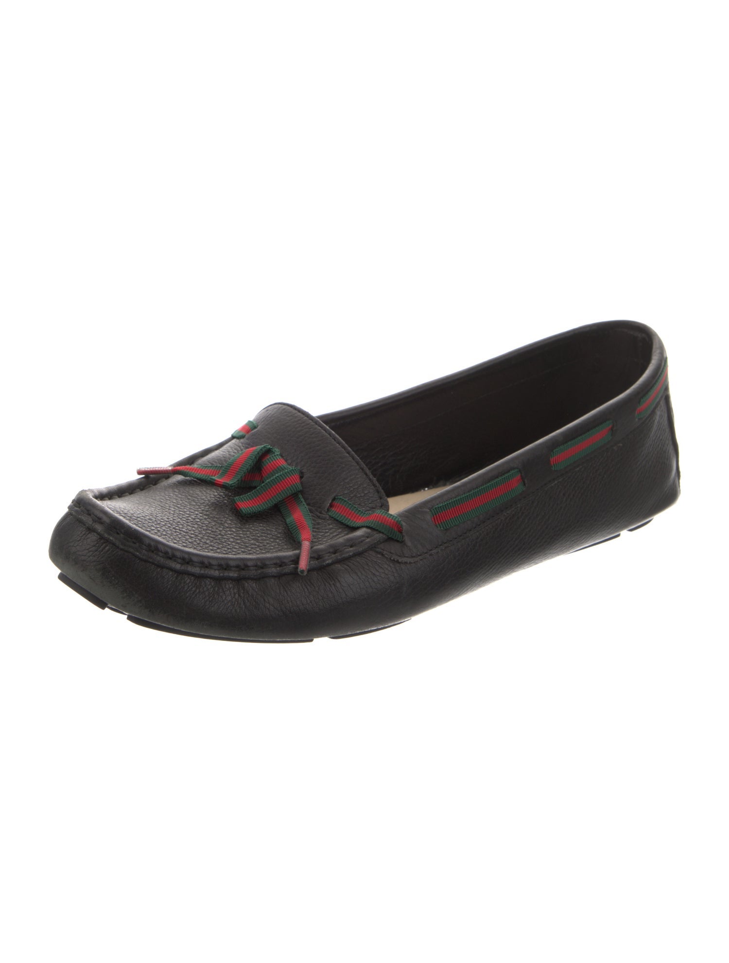 Gucci Vintage Web Accent Loafers