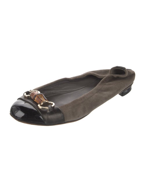 Gucci Horsebit Accent Suede Ballet Flats