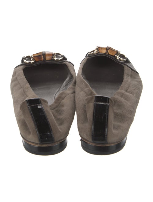 Gucci Horsebit Accent Suede Ballet Flats