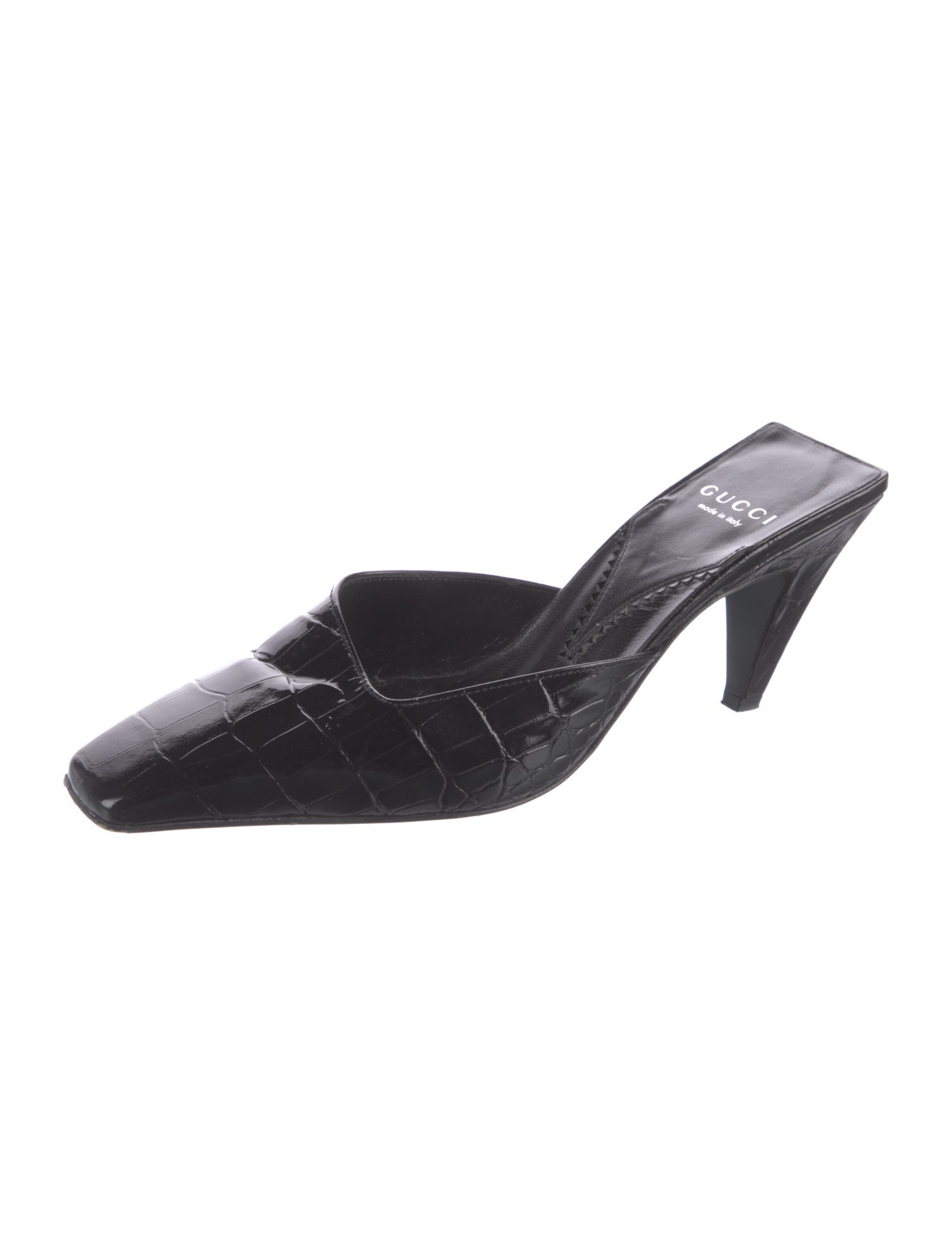 Gucci Interlocking G Logo Leather Mules