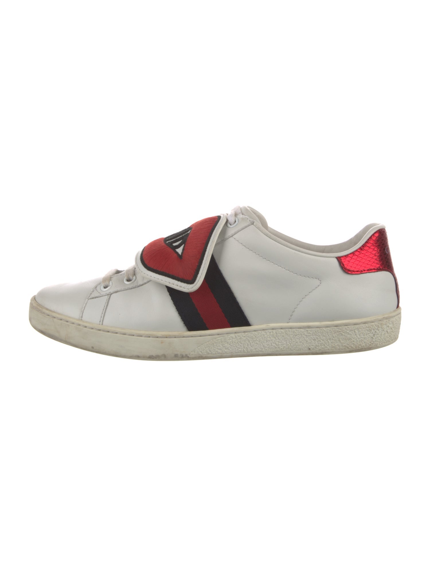 Gucci Sylvie Web Accent Leather Sneakers
