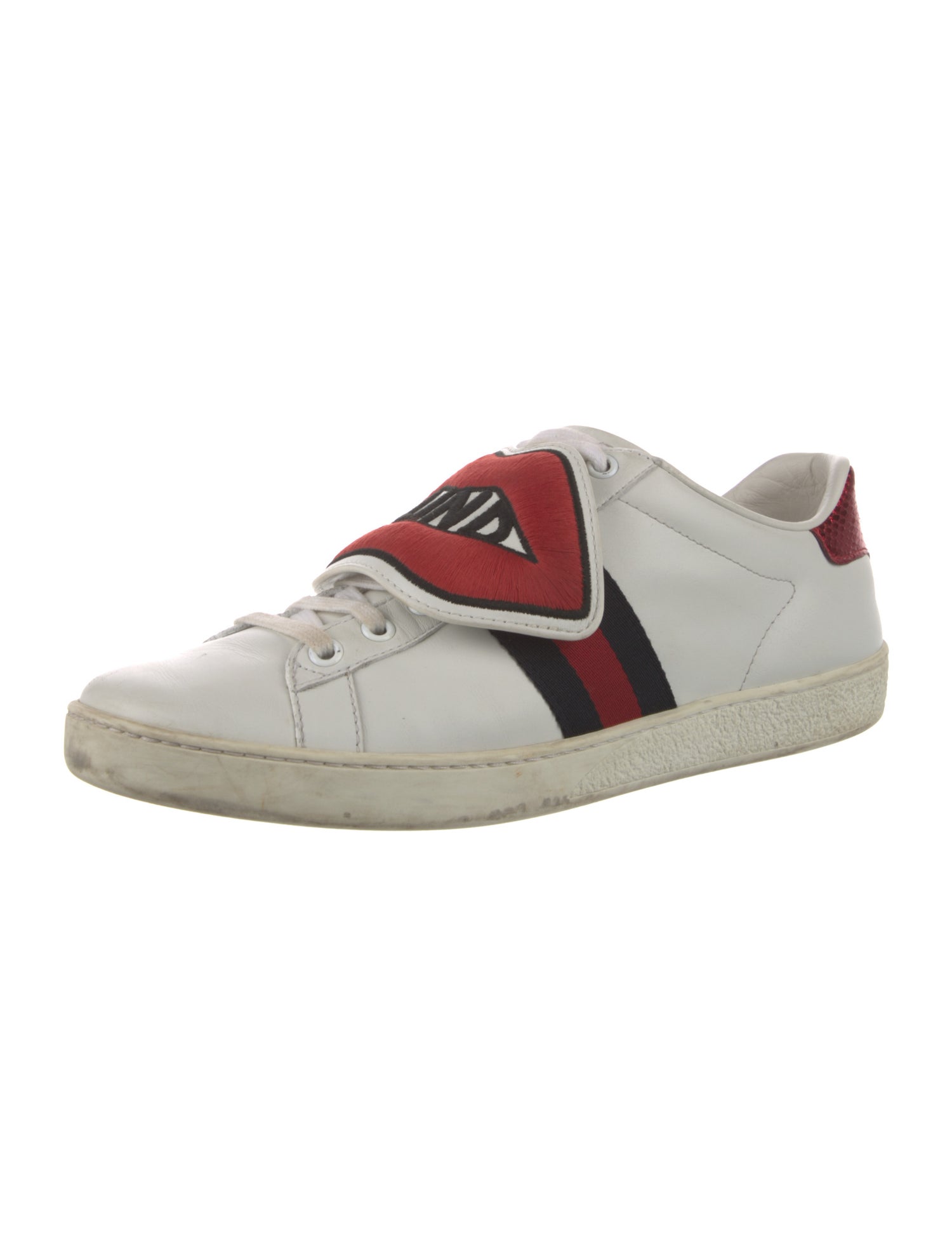 Gucci Sylvie Web Accent Leather Sneakers