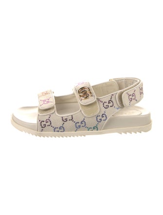 Gucci GG Logo Canvas Sandals