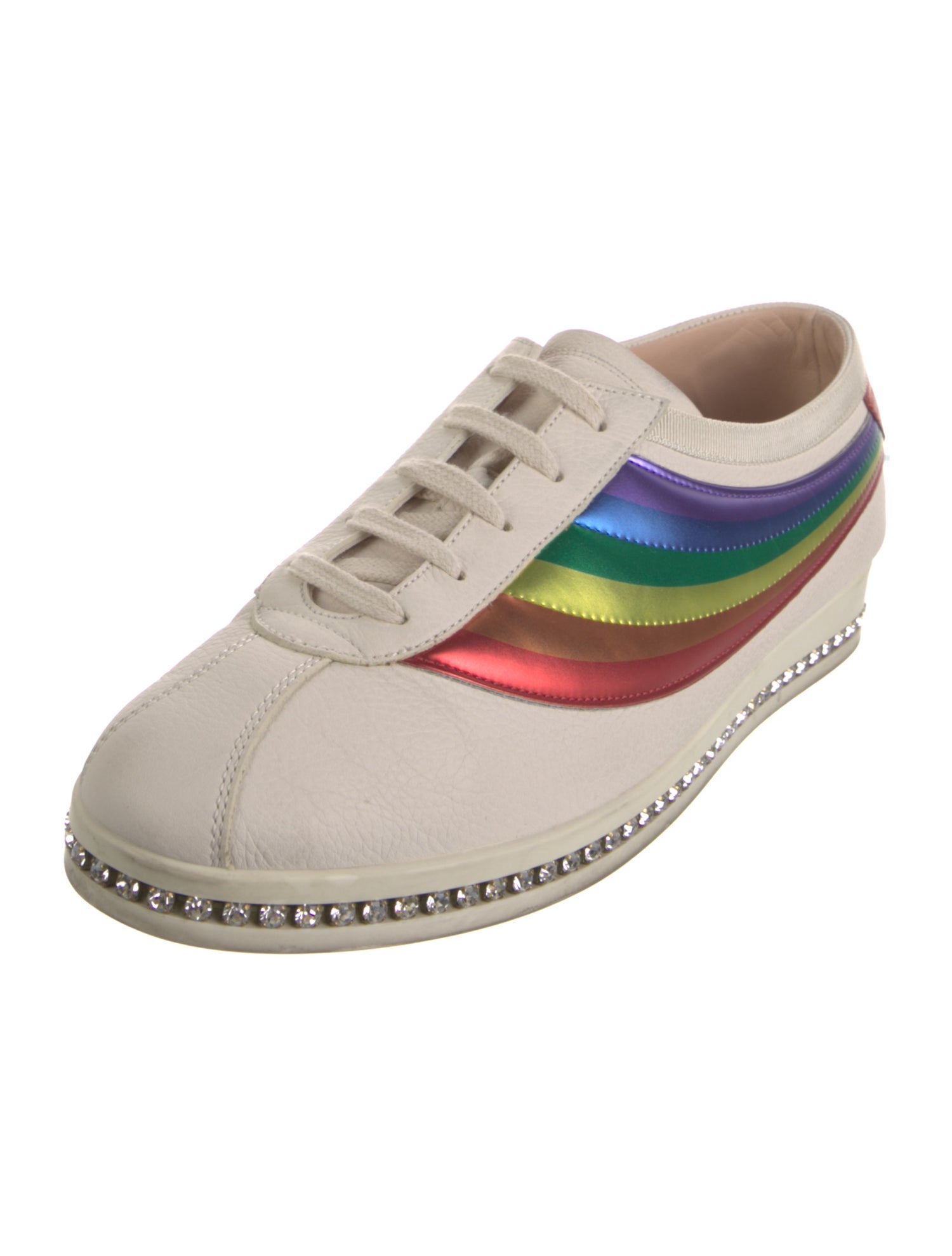 Gucci Bee Accent Leather Espadrille Sneakers