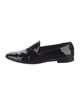 Gucci Patent Leather Grosgrain Trim Loafers