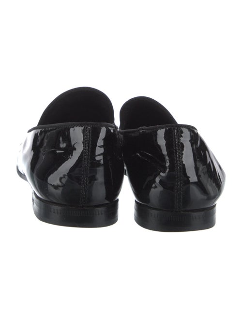 Gucci Patent Leather Grosgrain Trim Loafers