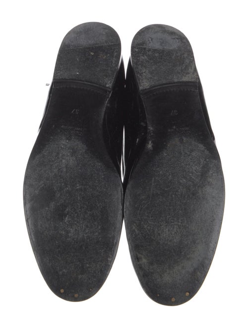 Gucci Patent Leather Grosgrain Trim Loafers