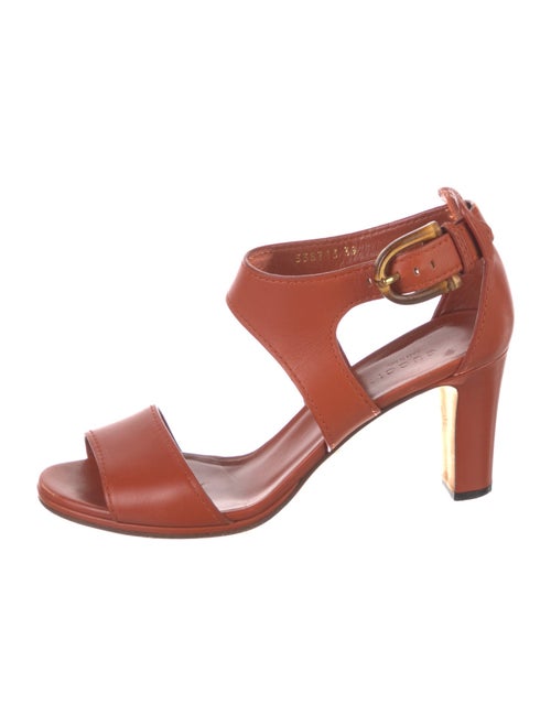 Gucci Bamboo Accent Leather Sandals